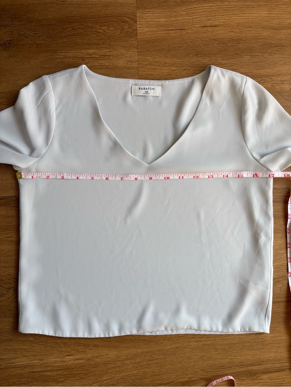 Babaton Murphy Blouse XXS Ice Blue V-Neck Aritzia Top - Picture 8 of 10